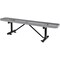 Global Industrial 6'L Flat Outdoor Bench, Expanded Metal, Gray 277156GY - alternate 1